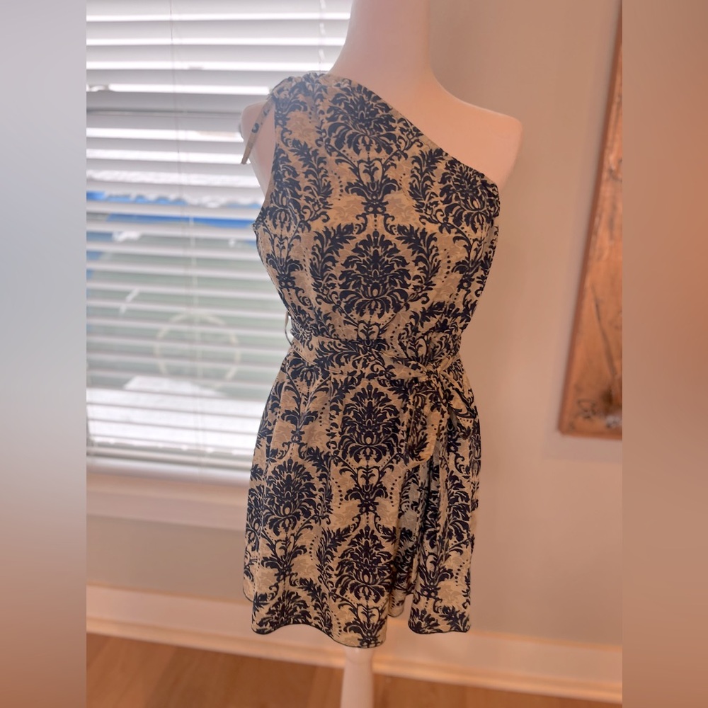NEW -One shoulder romper. Navy and cream. Size s/m.